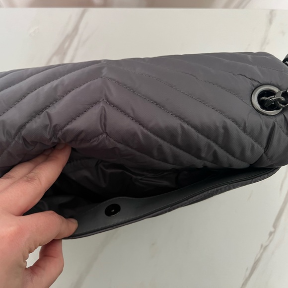 Rebecca Minkoff | Edie Nylon Jumbo Flap Bag in Gray - Picture 3 of 7